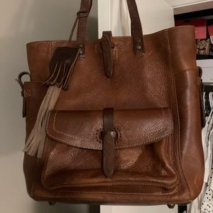 Will Leather bag. Cognac brown with espresso brown accents.
